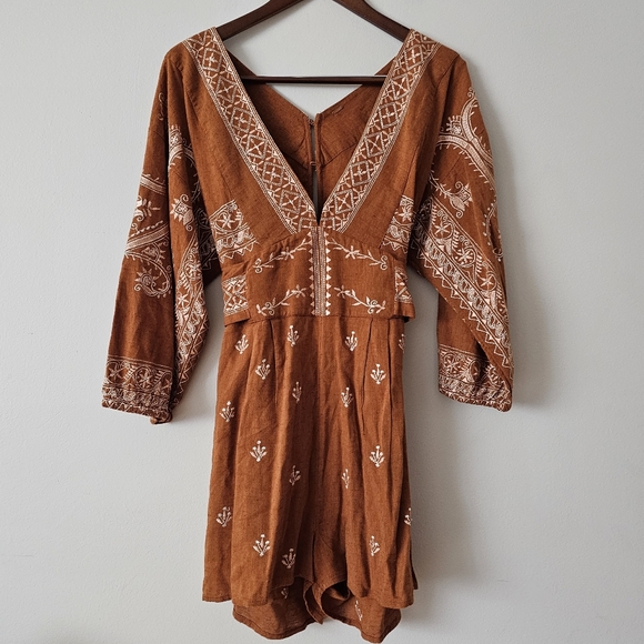 Free people azalia embroidered romper - Picture 3 of 9